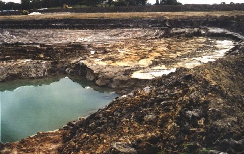 Exposed acid sulphate soils