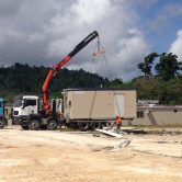 McMahon Christmas Island Camp Demolition Lilac and Aqua