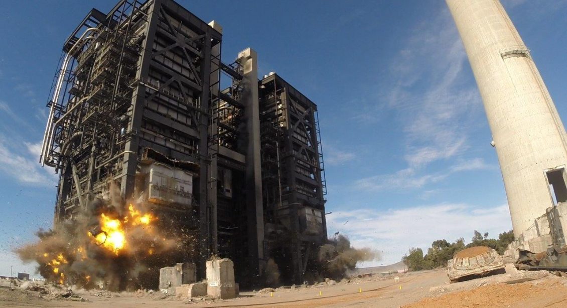 Augusta Power stations demolition footage
