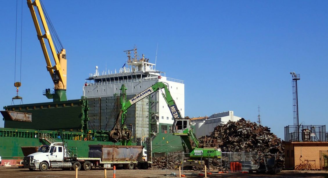 Pile of metal scrapping at Port Augusta Power Station