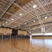 Inside the new sports gymnasium at St Marks College
