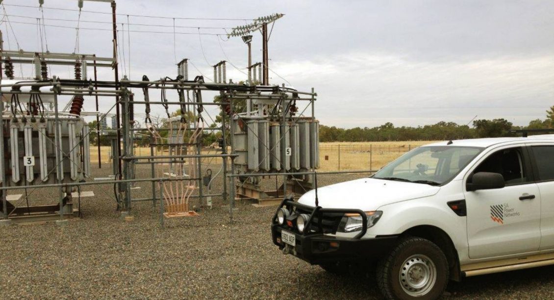 SA Power Networks car at site for Substation and transformer removal works