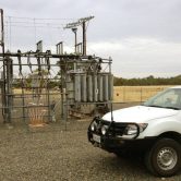 SA Power Networks car at site for Substation and transformer removal works