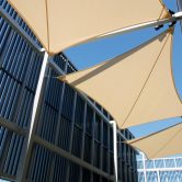 Sails over courtyard at Port Pirie Plaza